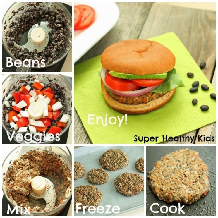 Veggie Black Bean Burger. These black bean burgers make you look like a super chef! Your kids will thank you!