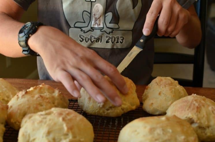 Loaded Baked Potato Soup Recipe in Bread Bowls. Our favorite dinner- POTATO SOUP! And who doesn't love it in a homemade bread bowl??